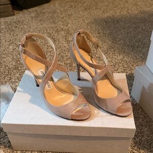 Elegant Tan High Heel Sandals